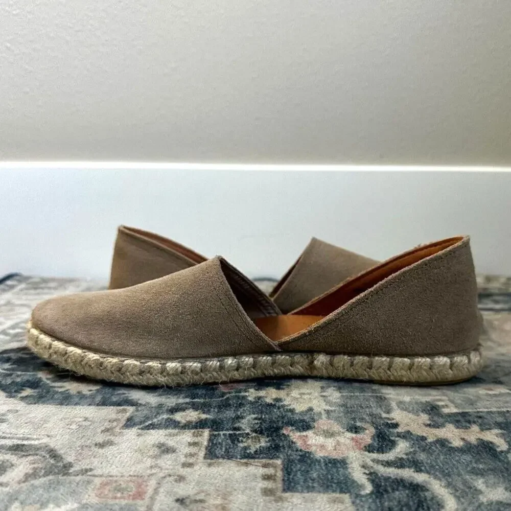 VERBENA'S Carmen Brown Suede Espadrille Slip On Shoes Size 40